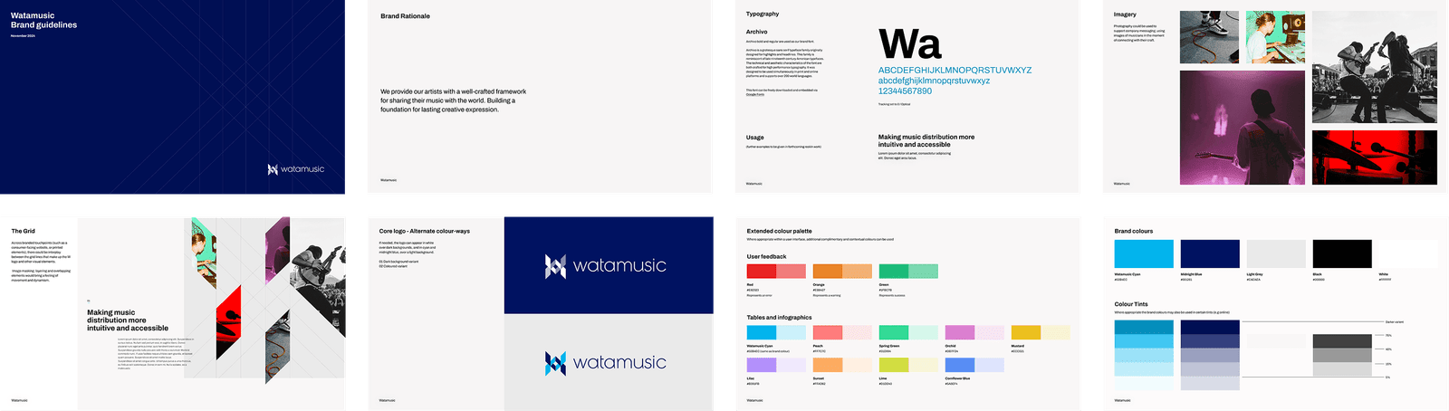 Pages from the updated brand guidelines document